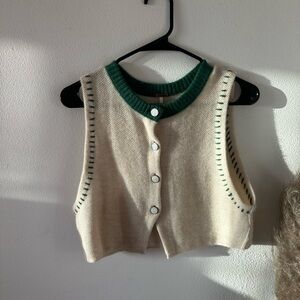 Free People Women's Green Sammi Cashmere Vest